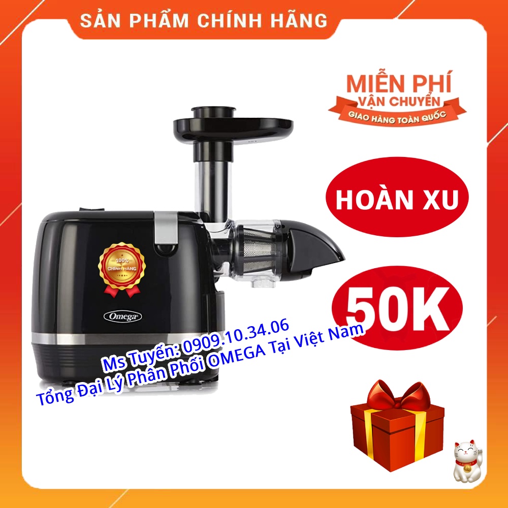 Máy Ép Chậm Trục Ngang Omega H3000D - Ép Trái Cây Hoa Quả Và Rau, Siêu Kiệt Bã, Dễ Vệ Sinh (omega h3000r)