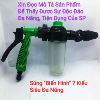 Đầu Súng Xịt Rửa Xe "Biến Hình" Đa Năng Nhập Khẩu Đài Loan