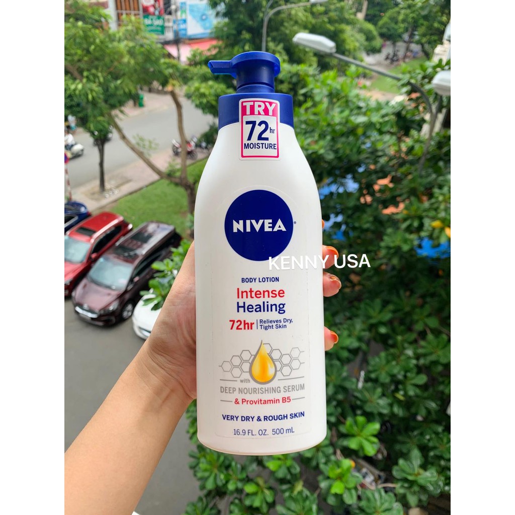 Dưỡng thể giữ ẩm da cho da khô NIVEA Intense Healing Body Lotion - 500ml (Mỹ)