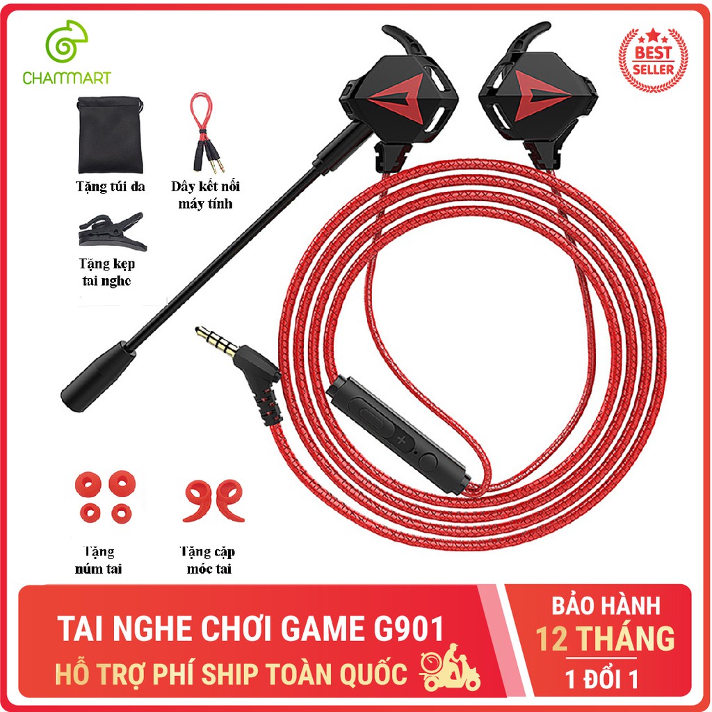 Tai nghe gaming G901 tai nghe chơi game có mic chuyên nghiệp cho điện thoại máy tính thiết kế cực đẹp Chammart