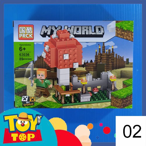Đồ chơi lắp ráp Xếp hình lắp ghép thế giới vuông minecraft my world PRCK 63036