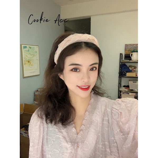 Băng đô tóc tiểu thư đính hạt đá nữ tính - Maben