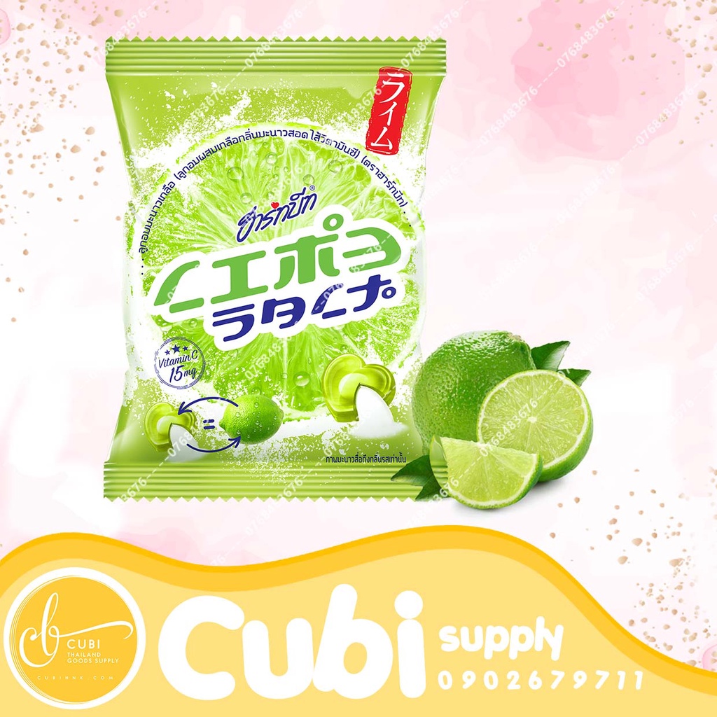 Kẹo Chanh Muối Hartbeat Lime Salt Candy Nội Địa Thái Lan - 100gr