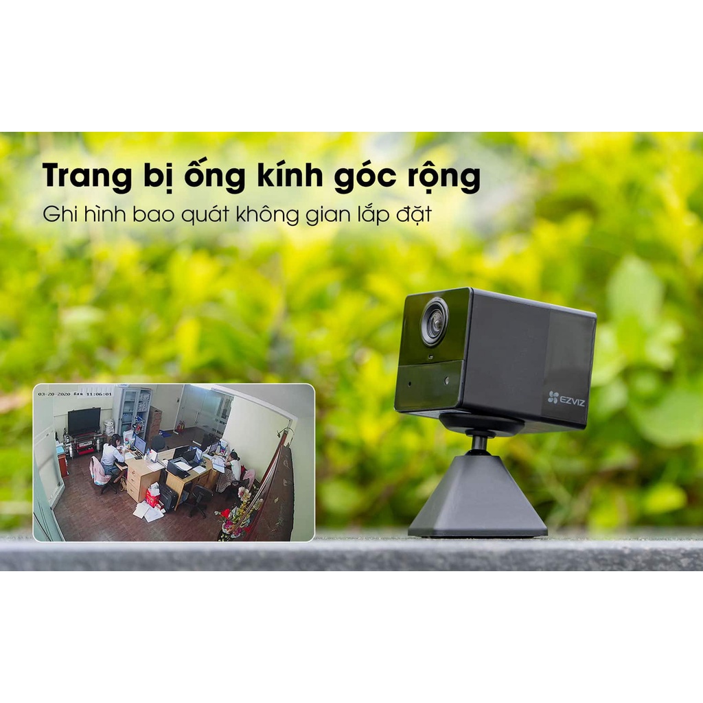 Camera WiFi EZVIZ BC2 Không Dây, Full HD 1080P, Pin Sạc 2000 mAh, Đàm Thoại 2 Chiều, CB2 cổng sạc Type C mới