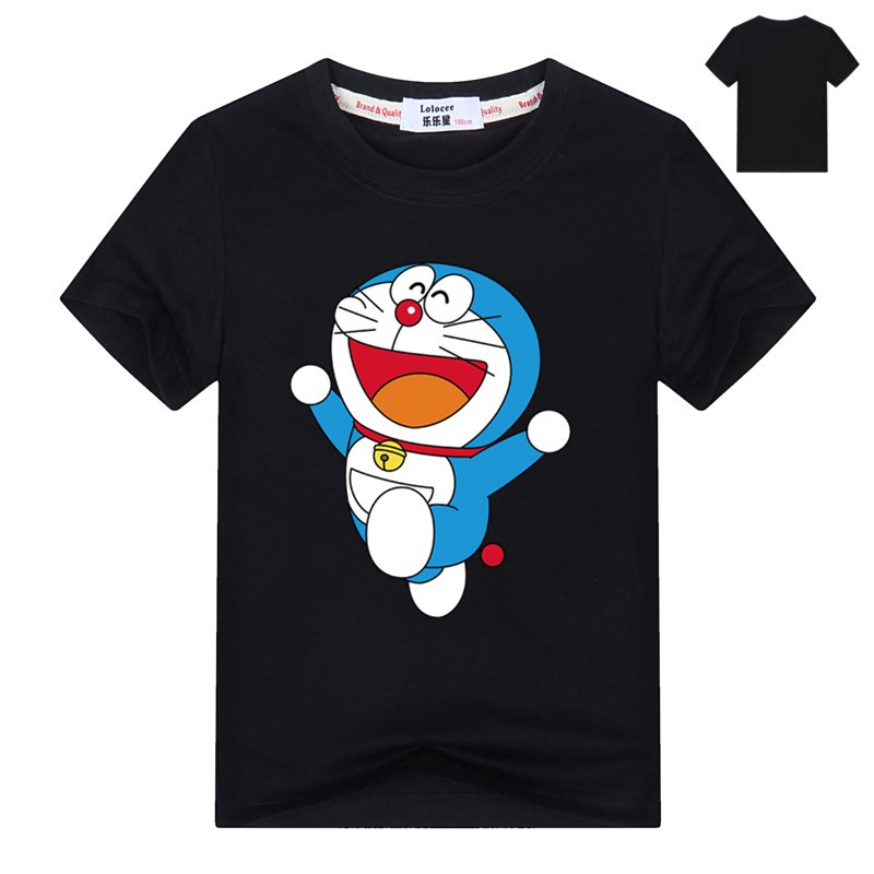 Áo thun bé trai họa tiết Doraemon thời trang mùa hè 2020