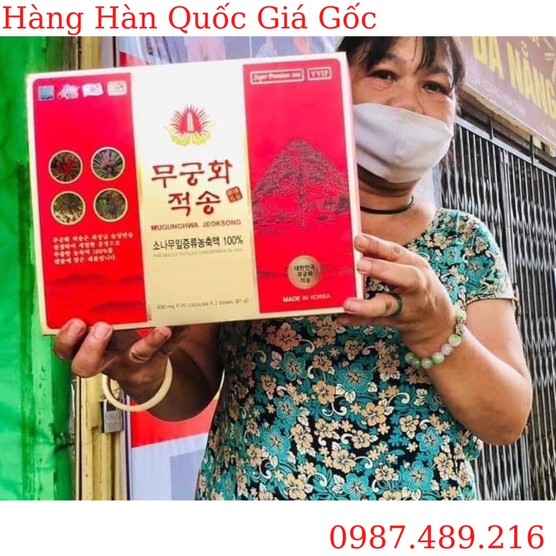 [chính hãng] TINH DẦU THÔNG ĐỎ MUGUNGHWA JEOKSONG CHÍNH PHỦ HÀN QUỐC HỘP 180 VIÊN