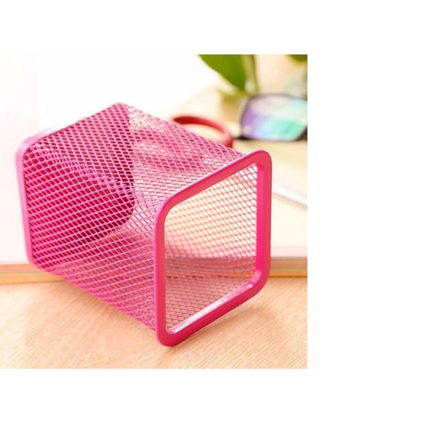 Hũ Giỏ Đựng Bút Lưới Sắt Văn Phòng Để Bàn - Ống Đựng Bút Kim Loại Văn Phòng Phẩm 1385