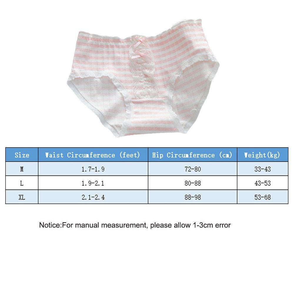 NIUYOU Quần Lót Cotton Không Đường May Lưng Vừa Đính Nơ Cho Nữ