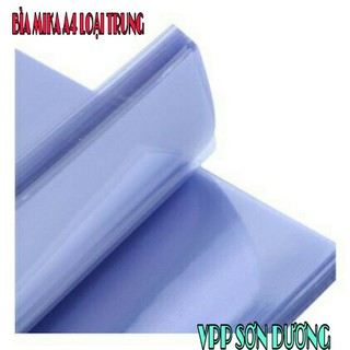 BÌA MIKA( BÓNG KÍNH) ĐÓNG SỔ KHỔ A4 LOẠI TRUNG