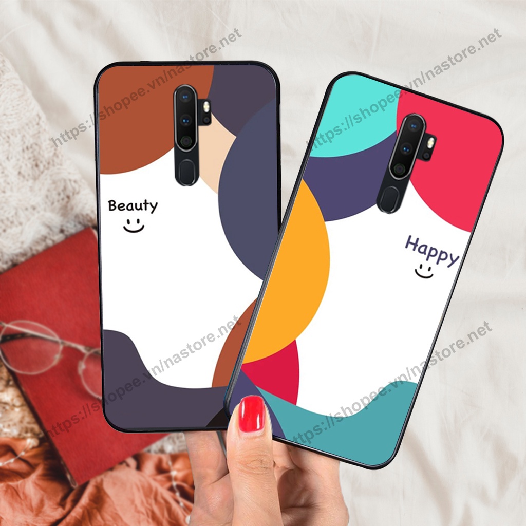 Ốp lưng Oppo A5 2020 / A9 2020 mặt cười, họa tiết caro đơn giản đẹp cute