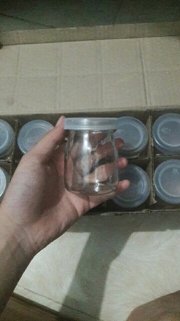 Hũ Thuỷ Tinh làm sữa chua có nắp in Hình 100ml | BigBuy360 - bigbuy360.vn