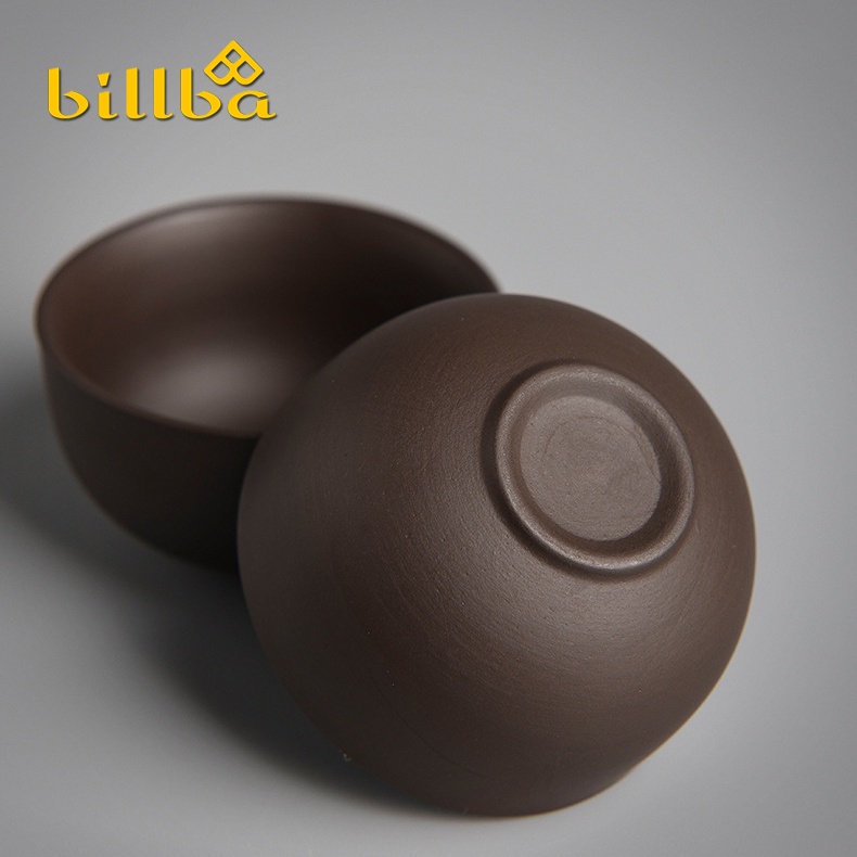 Bộ ấm trà tử sa có 4 chén và hộp chuyên dùng xách tay đi du lịch dã ngoại cắm trại -Billba camping