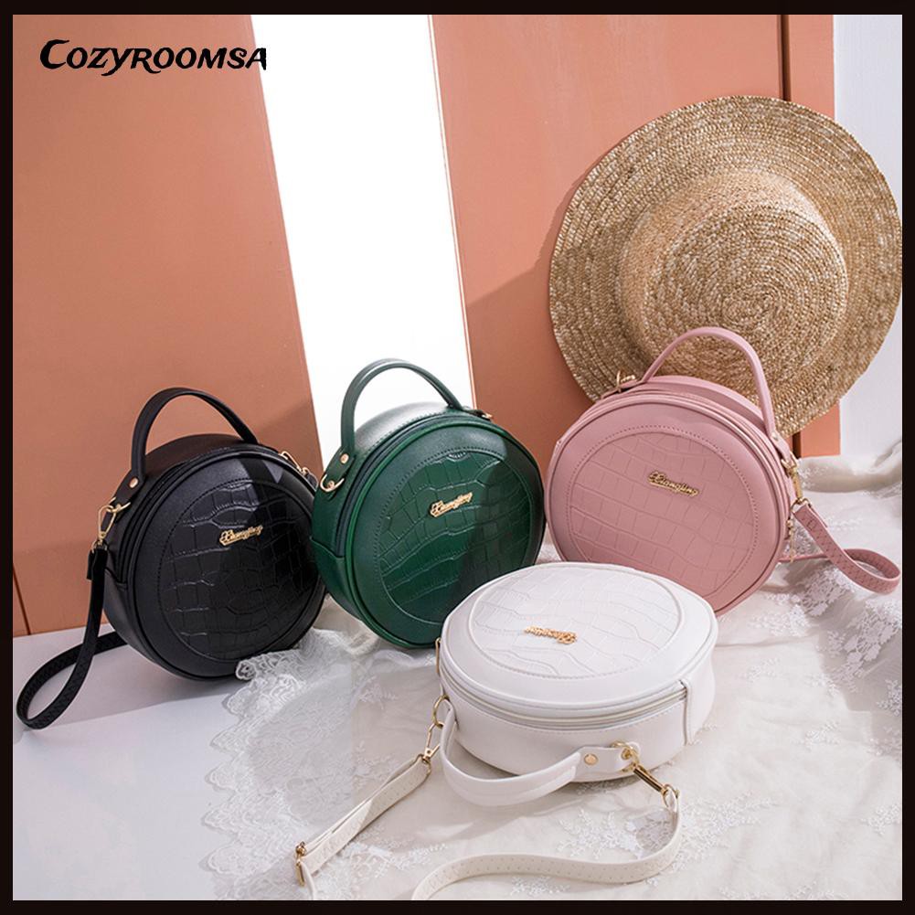 Túi Xách Da Pu Dạng Tròn Thời Trang Cho Nữ