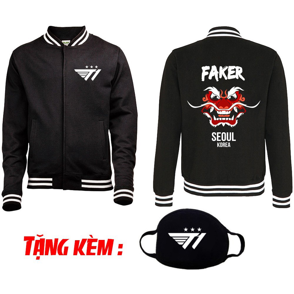 Áo Khoác T1 Faker Demon King Champion's cực chất