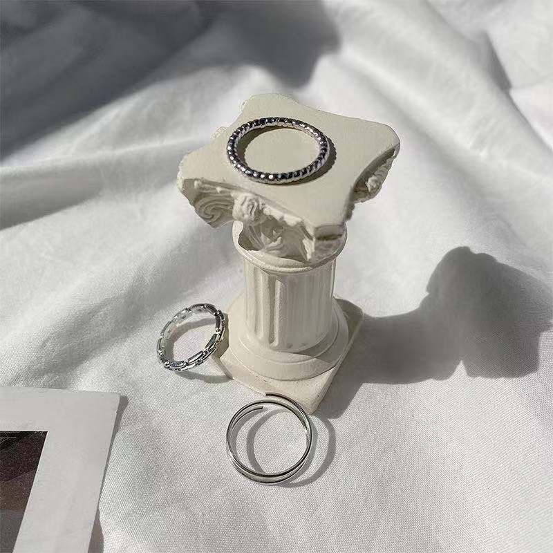 Set Ba Món Nhẫn Phong Cách Hàn Nhật Và Hàn Quốc Đơn Giản Thời Trang Cho Nữ
