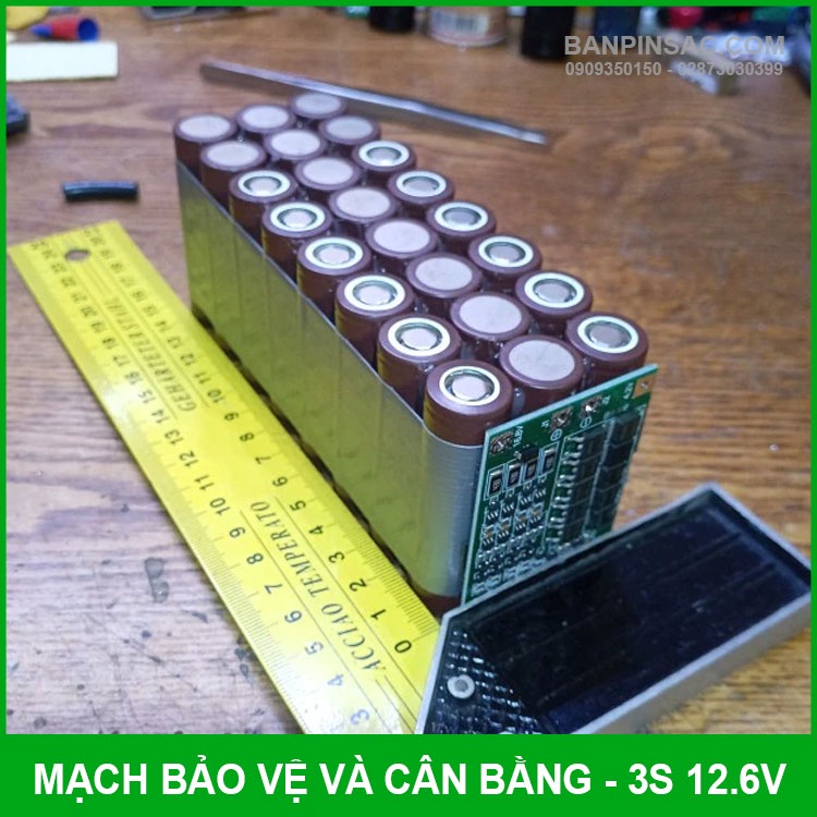 Mạch bảo vệ cân bằng pin Li-ion 18650 3S 12.6V 60A BMS Balance