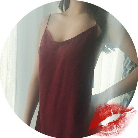 Váy ngủ satin loại 1 hai dây AMUSE V21 🔥SIÊU SALE🔥 Big Size MLXL 40-65kg sexy hở lưng cao cấp đồ ngủ lụa rẻ đẹp | BigBuy360 - bigbuy360.vn