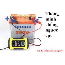 Sạc bình acquy 12V 4Ah-100Ah FOXSUR tự ngắt khi đầy chức năng bảo dưỡng phục hồi ắc quy bằng khử sunfat chống ngược cực