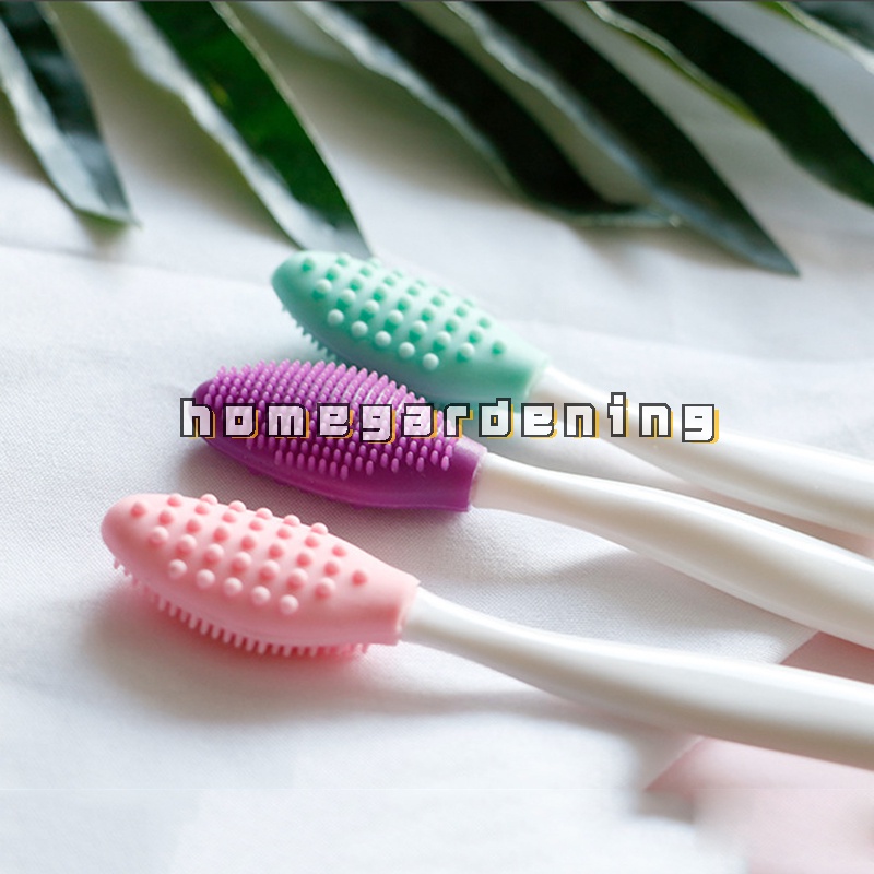 Cọ rửa mặt bằng silicon hai đầu làm sạch sâu loại bỏ mụn đầu đen hiệu quả