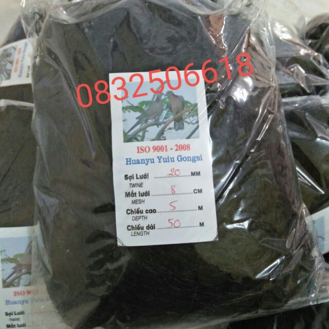 Lưới bẫy chim Hàng Cao cấp chuyên Rẽ giun, cu gáy, bồ câu. Đã thắt chống gió và nhuộm tàng hìnhtàng hình chất lượng 6868