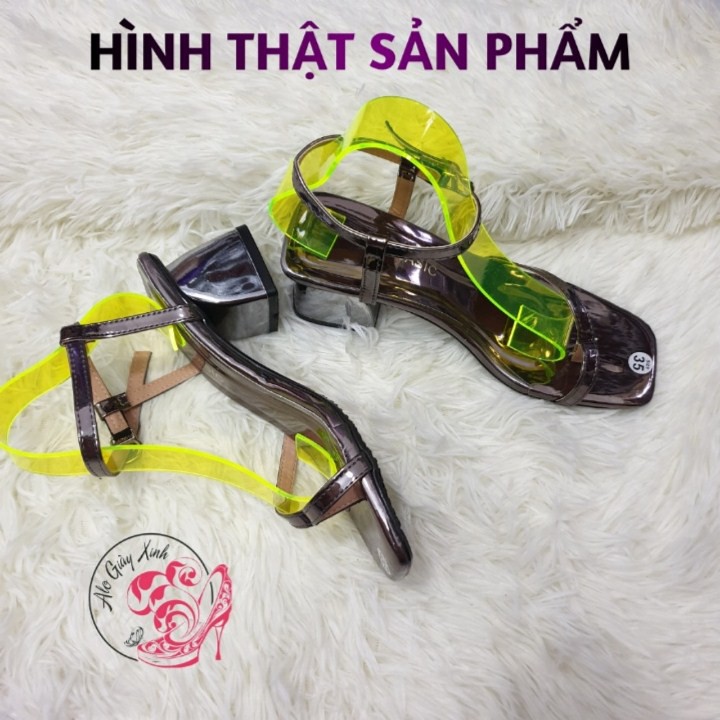 GIÀY SANDAL QUAI MẢNH XỎ NGÓN GÓT VUÔNG