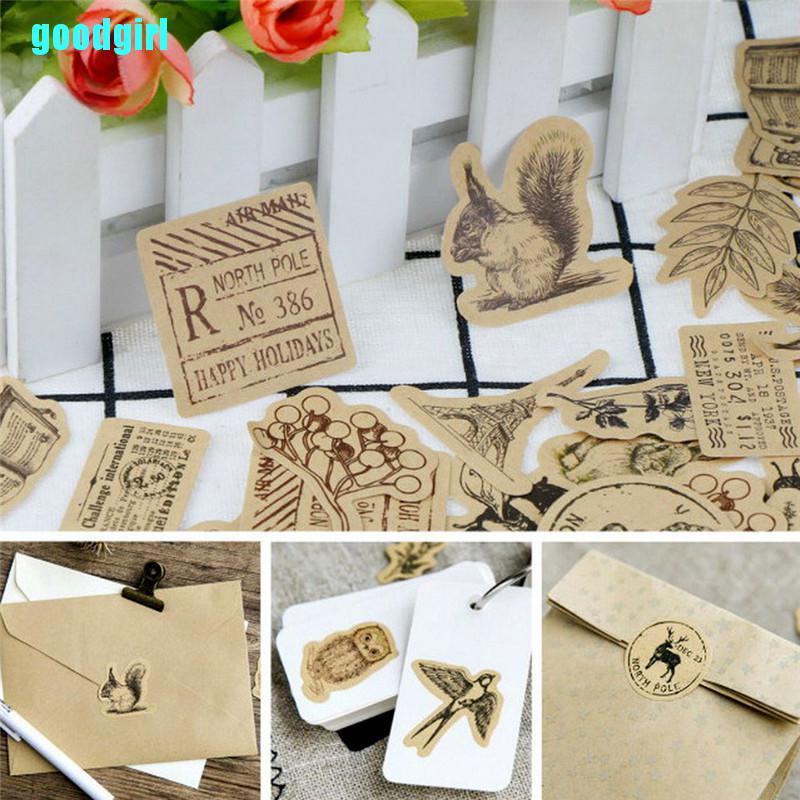 Bộ 46 miếng dán nhãn trang trí album nhật ký DIY nhiều họa tiết đẹp mắt