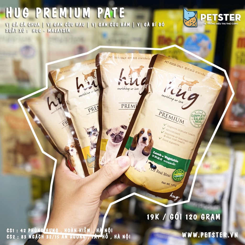 Pate cho chó Hug ⚡ Hug premium pate hoàn chỉnh dinh dưỡng phù hợp mọi giai đoạn phát triển