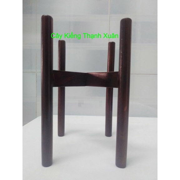 Kệ Gỗ Kê Chậu Cây Cảnh, Đôn Đê Chậu Hoa, Giá Đỡ Gỗ, Kích Thước Cao 24x Rộng 20, Lọt Lòng 16cm, Cây Kiểng Thạnh Xuân