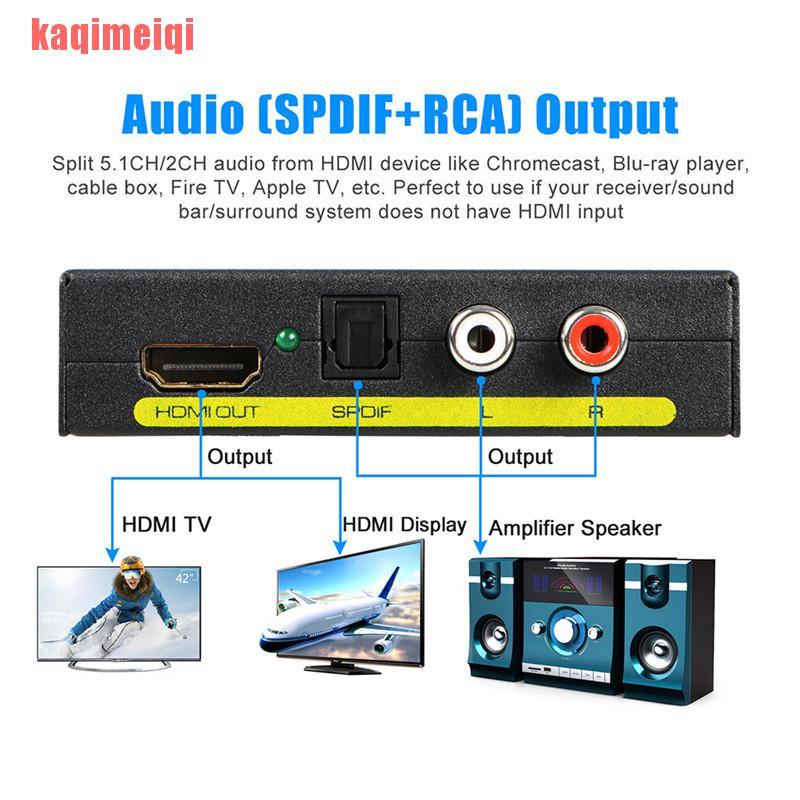 Bộ Chuyển Đổi Âm Thanh Từ 1080p Hdmi Sang Hdmi Quang Học + Spdif + Rca L / R Dseqa
