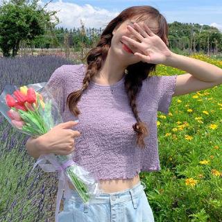 Áo voan kiểu tay ngắn trẻ trung cho nữ