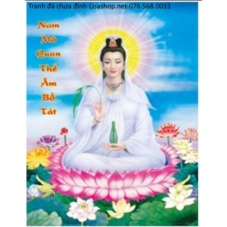 Tranh đính đá PHẬT QUAN ÂM yn5370 (50x67cm) chưa đính