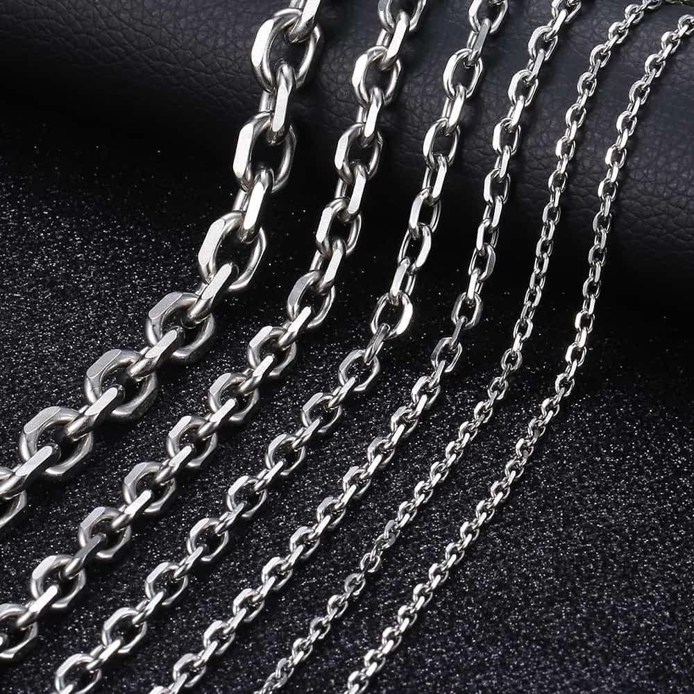 Dây Chuyền Bằng Thép Không Gỉ 1.3mm / 1.6mm / 2mm / 3mm / 4mm 1 Cái|Vòng Cổ Kim Loại Màu Sắc Phong Cách Gothic Punk