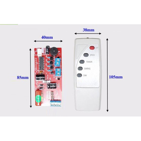 Mạch điều khiển quạt từ xa mạch đỏ có ic bảo vệ quá áp