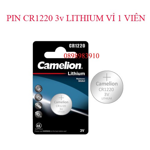 Pin CR1220 3v Lithium CAMELION vỉ 1 viên