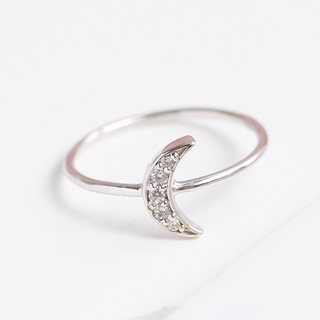 Nhẫn bạc 925 mặt trăng lớn đính đá Gix Jewel N98