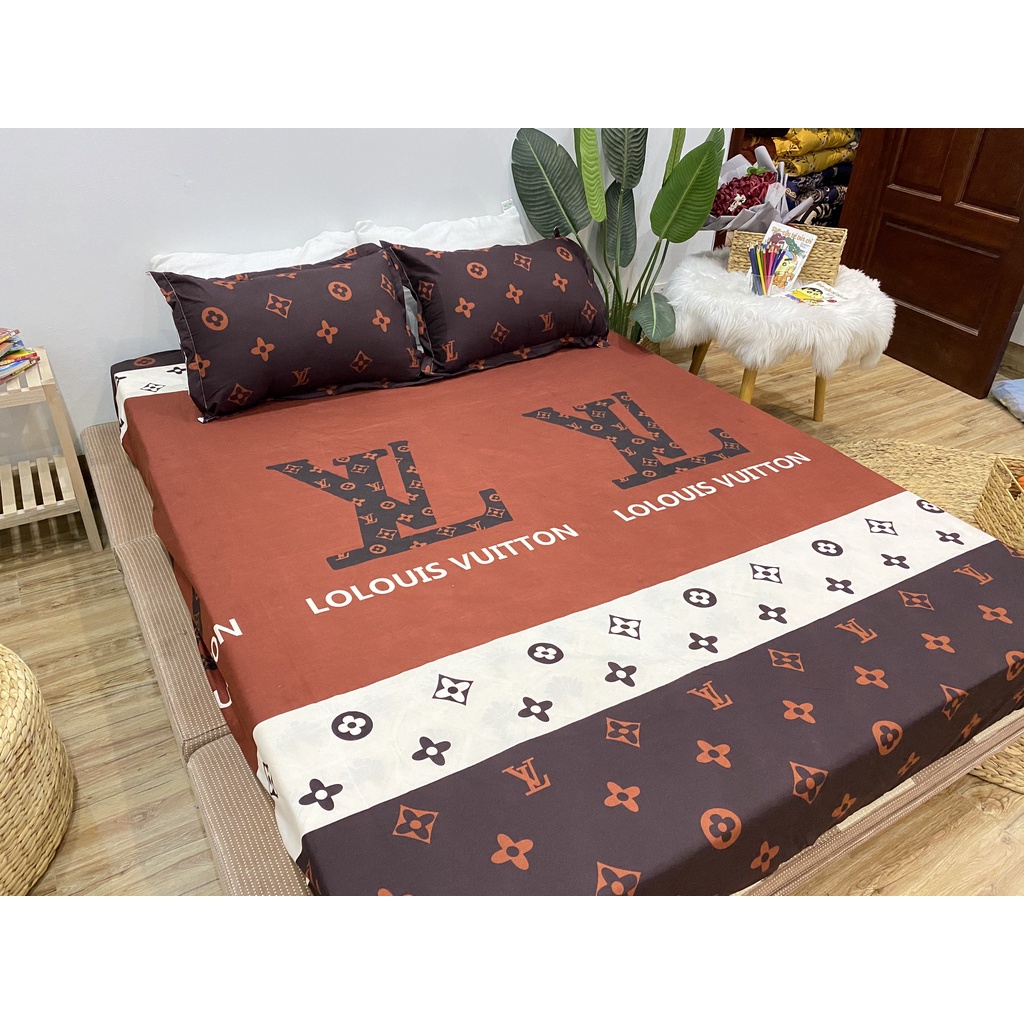 Free ship 99k Combo 1 ga 2 vỏ gối nằm poly 1m8-LV nâu