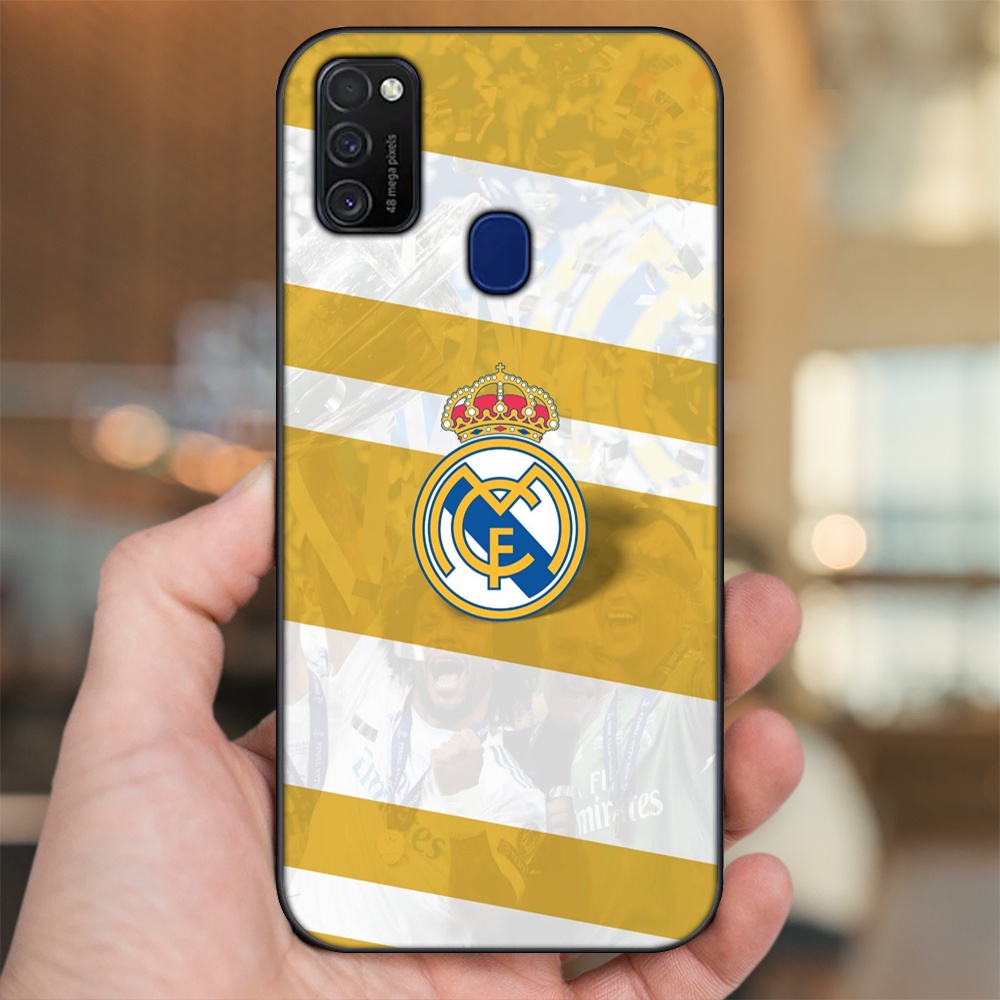Ốp lưng Samsung M21, M30S viền đen in hình Real Madrid