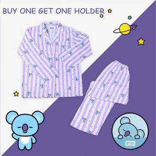 Bộ đồ ngủ in hình BT21 dễ thương cho cặp đôi