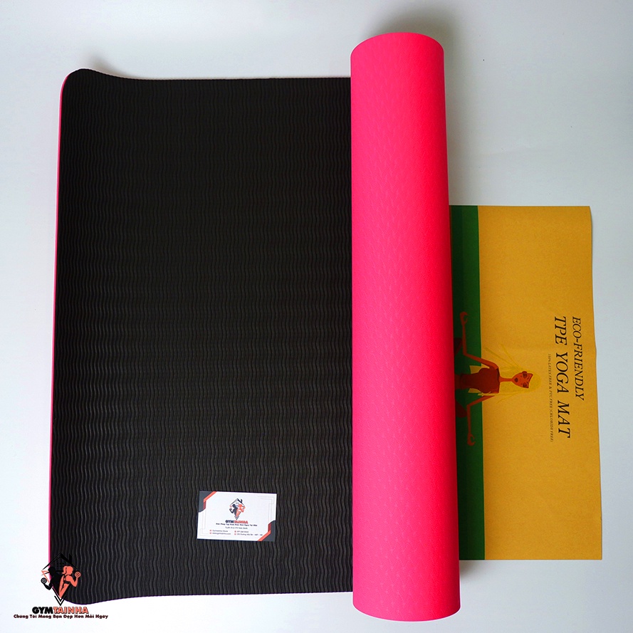 Thảm Tập Yoga 6mm 2 Lớp Cao Cấp, Thảm Yoga TPE 2 Lớp Cao Cấp Chống Trượt, Thảm Tập  Gym Yoga Pilates, Thảm Yoga TPE