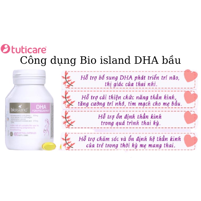 DHA BioIsland Pregnancy [Úc] DHA cho bà bầu - 60 Viên