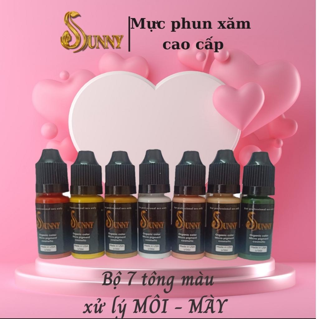 Mực xăm lông mày, mí bám siêu nhanh, mực SUNNY chính hãng USA 10ml