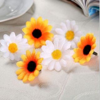 Hoa cúc vải nhiều màu trang trí handmade xinh xắn