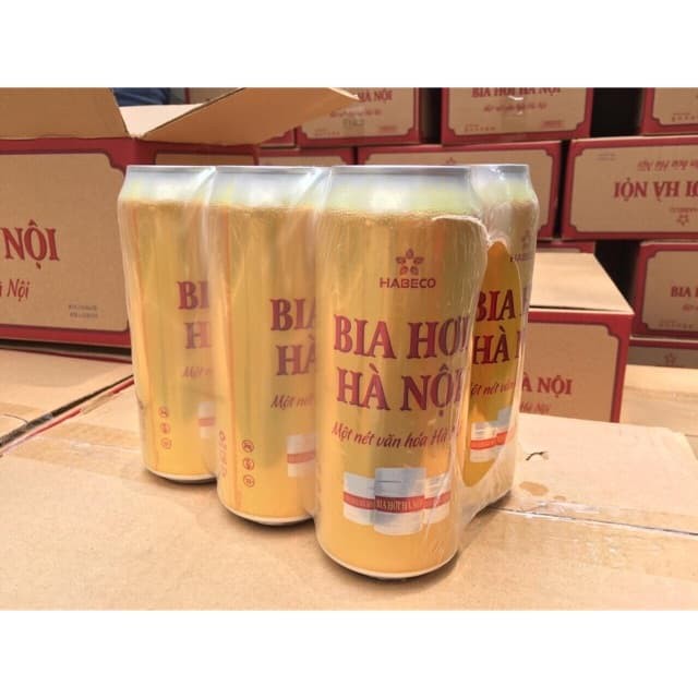 Thùng 24 lon Bia hơi Hà Nội lon 500ml