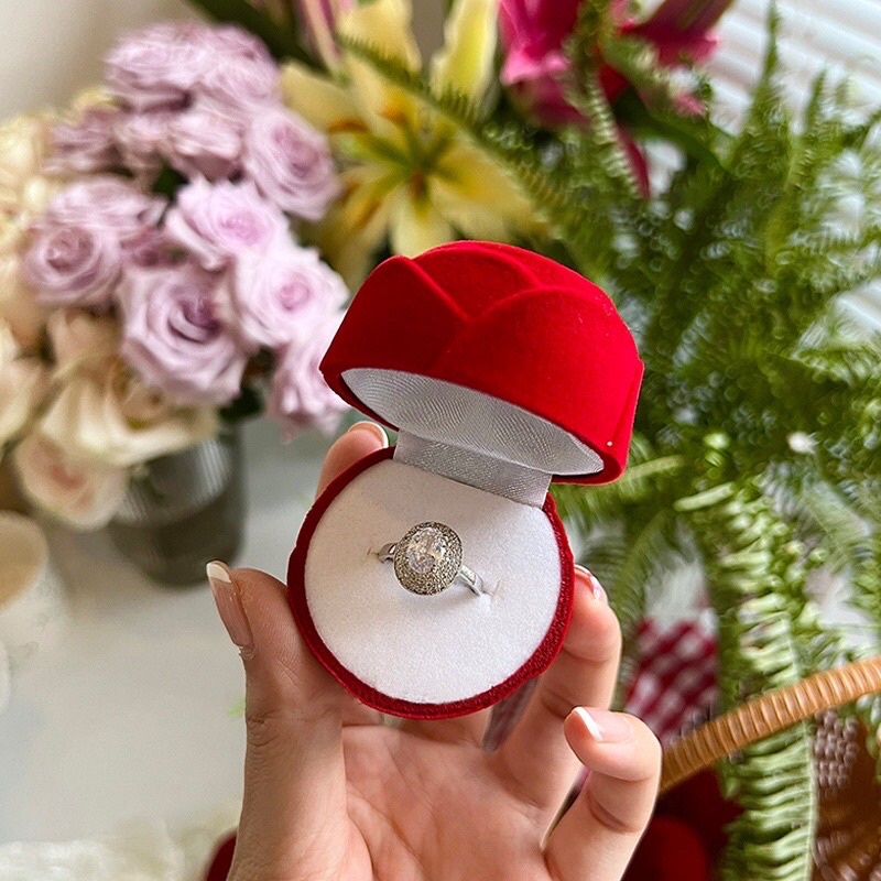 Hộp đựng nhẫn hình hoa hồng xinh xắn ** Hộp đựng trang sức xịn xò