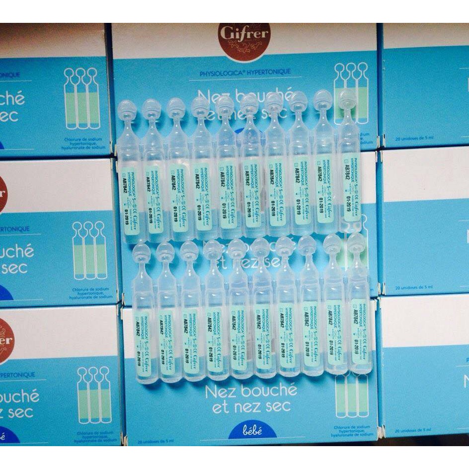 Nước Muối Gifrer Pháp Hộp 20 X 5ml ⭐️Mẹ Và Bé Baby World Đà Nẵng