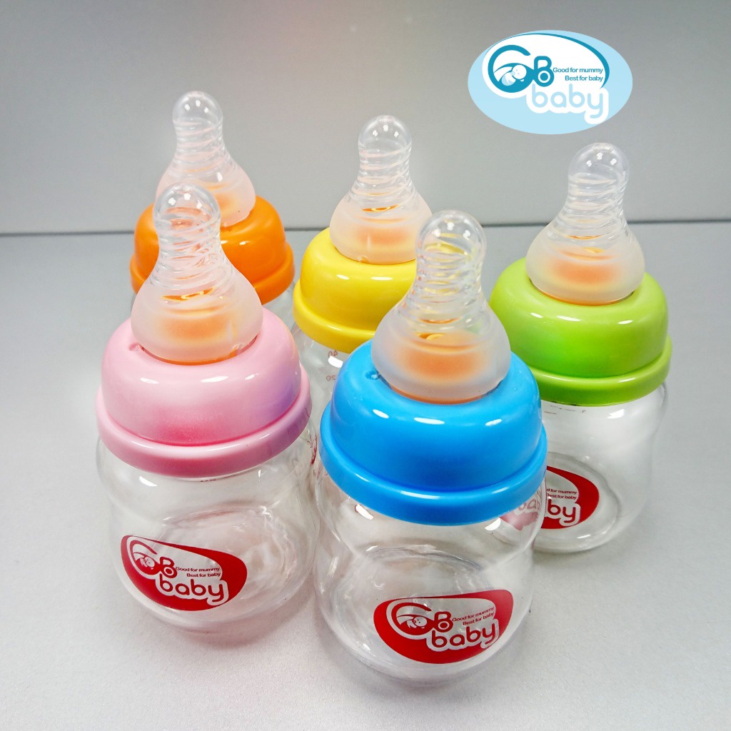 Bình sữa nhựa GB-Baby Cổ hẹp 60ml 120ml 240ml Chính Hãng Cổ Hẹp Kèm van chống sặc