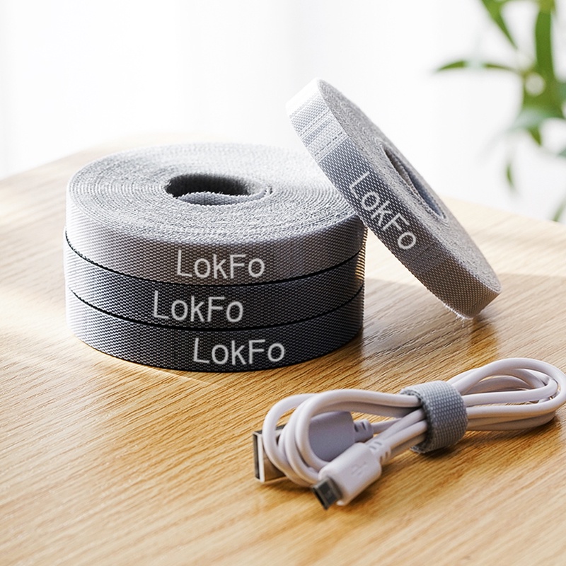 Phụ Kiện Bảo Vệ Dây Cáp, Tai Nghe Lokfo A03, Dây Velcro buộc cáp dài 5m