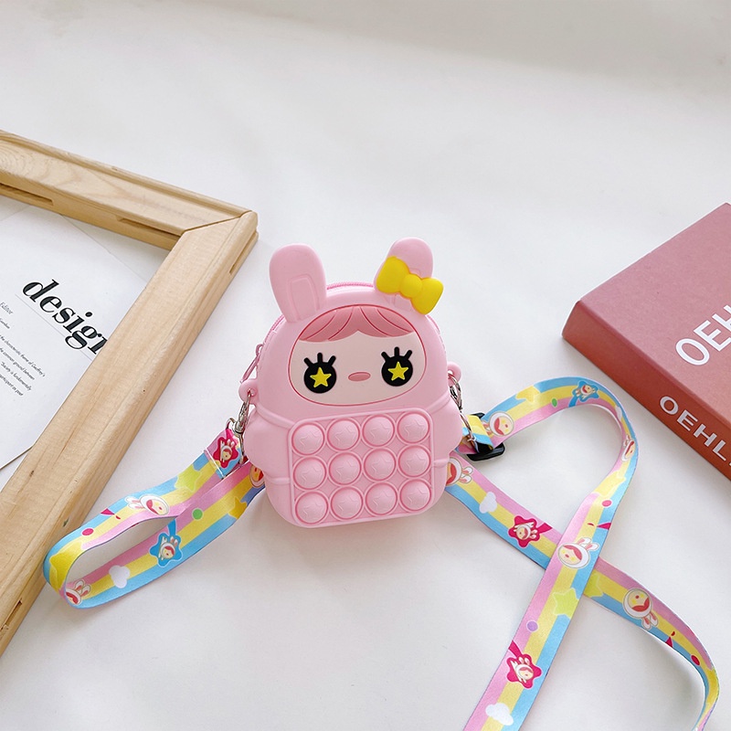 Hàng Hot Túi popit Túi Xách Ấn Bong Bóng Silicon Pop it Đựng Đồ Chơi Siêu Đang Yêu Cho Bé Hàng chính hãng