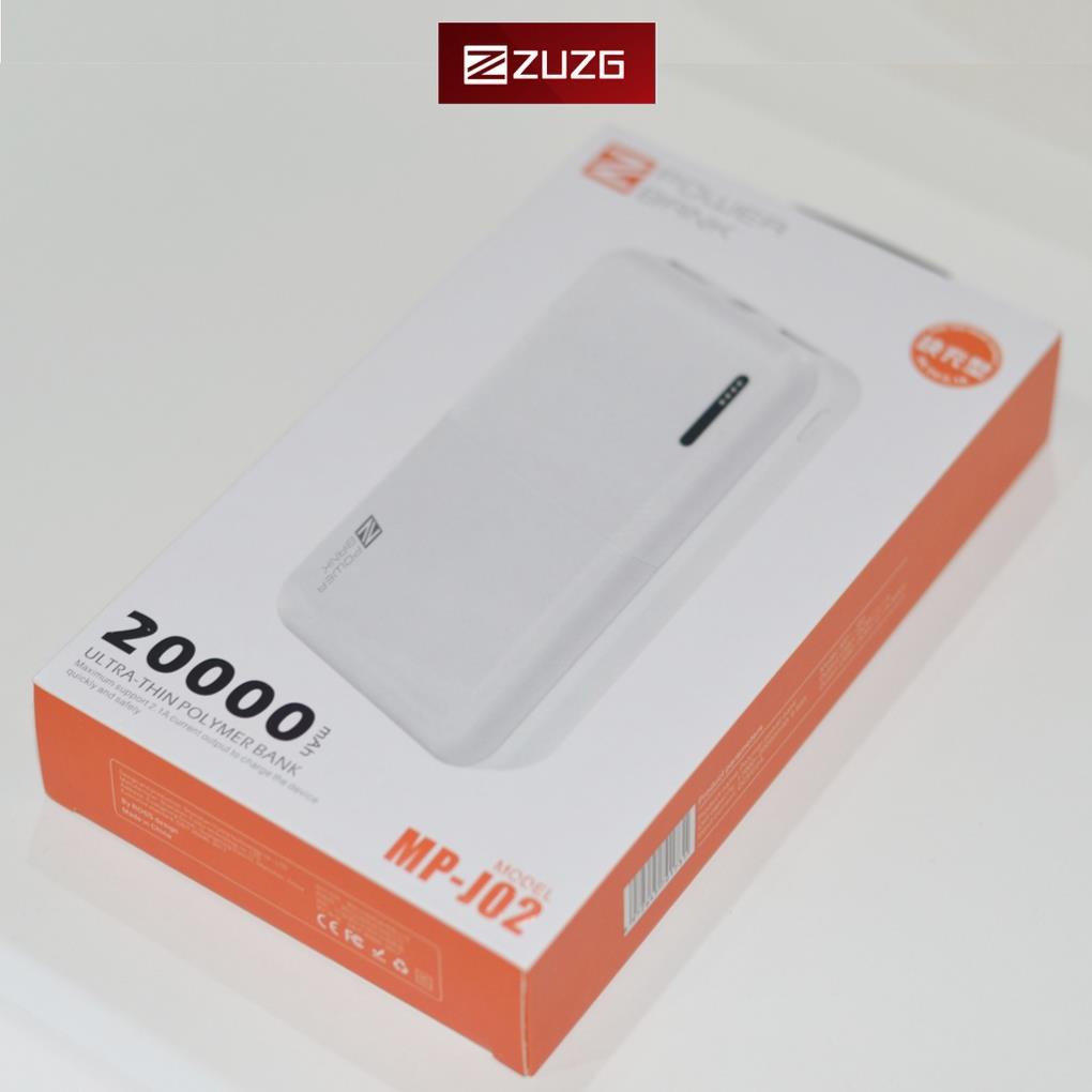 [HOT] Sạc dự phòng 20000mah chính hãng ZUZG J02