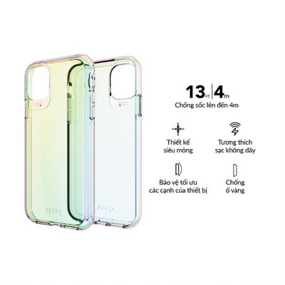 Ốp lưng Gear4 Crystal Palace chống sốc lên đến 4m - Công nghệ độc quyền D3O dành cho iPhone 11 Pro Max
